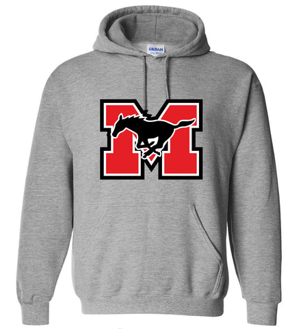 Hoodie - Sport Grey with Traditional M Logo