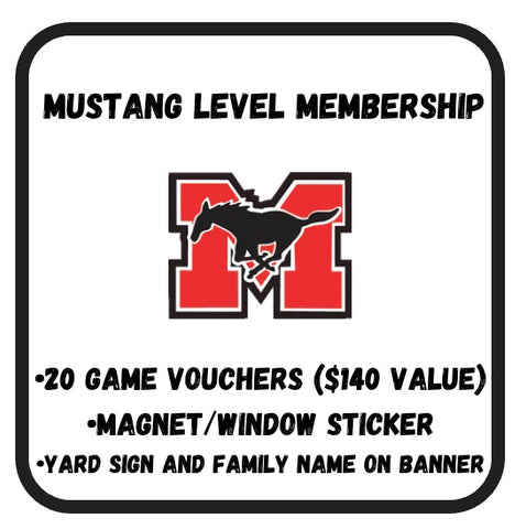 Athletic Boosters Assoc Membership — Mustang Level