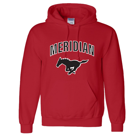 Hoodie - Red with "Meridian"